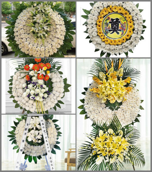 四川成都邛崃市天台山镇土溪村花圈速递